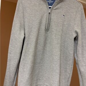 Vineyard Vines Light Gray Zip-Up Sweater
